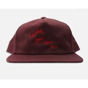 Travis Scott "Wish You Were Here" maroon hat